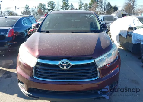 2014 Toyota Highlander Le z USA, uszkodzony, nr VIN 5TDZARFH4ES008886